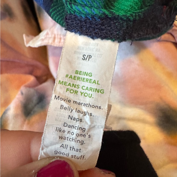 Aerie Flannel Blue and Green Plaid Pajama Set (Matching Dog PJs also for sale) - Picture 11 of 12